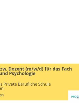Lehrkraft bzw. Dozent (m/w/d) für das Fach Pädagogik und Psychologie - Reutlingen