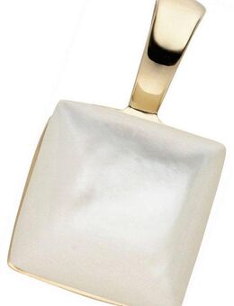 JOBO Kettenanhänger Anhänger mit Perlmutt-Einlage, 925 Silber vergoldet