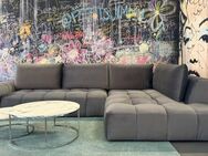 Sofa Couch Wohnlandschaft Grau Samtoptik Ausstellungsstück - Delmenhorst