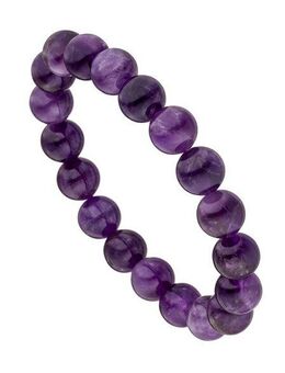 JOBO Armband Edelsteinarmband lila, mit Amethyst 19 cm