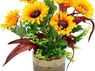 Gestecke Sonnenblumen Sonnenblume, I.GE.A., Höhe 40 cm, Im Topf aus Keramik