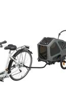 TRIXIE Fahrradanhänger - M: 50 x 72 x 87/138 cm, grau/salbei in 00000