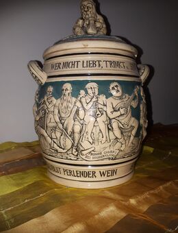 Keramik Bowle-Topf, szenenartiger Relief-Dekor | Sammlerstück - Erding