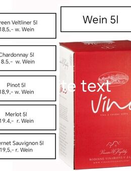 Wein, Weißwein und Rotwein 5l Bag in Box - Halle (Saale)