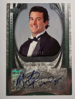 Marty Turco signierte 2004/05 UD All-World Edition - persönliche Karte 97 - Essen