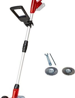 Einhell Akku-Fugenbürste GC-CC 18 Li Solo, 10 cm Bürstendurchmesser, inkl. Stahl- und Nylonbürste, ohne Akku und Ladegerät
