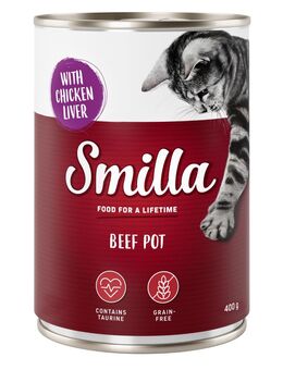 Smilla Rindtöpfchen 6 x 400 g - Rind mit Hühnerleber