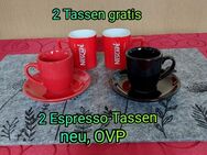 2 Espresso-Tassen mit Unterteller + 2 gratis, neu, OVP - Immenhausen