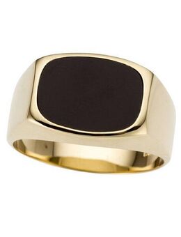 Firetti Siegelring Schmuck Geschenk Gold 585 Herrenring Goldring, mit Onyx