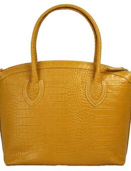Cluty Henkeltasche, echt Leder, Made in Italy