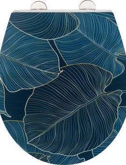 WENKO WC-Sitz Big Leaves, mit Relief, aus antibakteriellem Duroplast