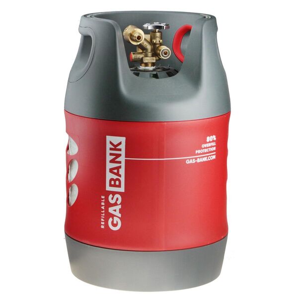 Komposit LPG Gasflasche 5KG 12,7L mit 80% Füllstopventil leichter