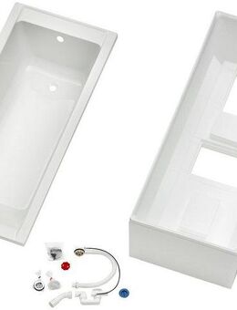 OTTOFOND Badewanne Set Körpferformbadewanne, (3-tlg), 1700/750 mm, Körperformbadewanne