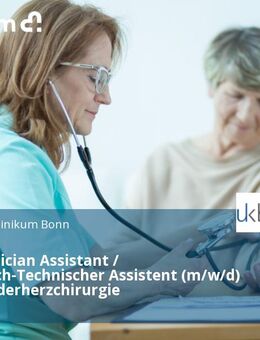 B. Sc. Physician Assistant / Chirurgisch-Technischer Assistent (m/w/d) in der Kinderherzchirurgie - Bonn