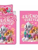 Paw Patrol Friends Furever Kinder Bettbezug und Fleece-Decke Set in 24536