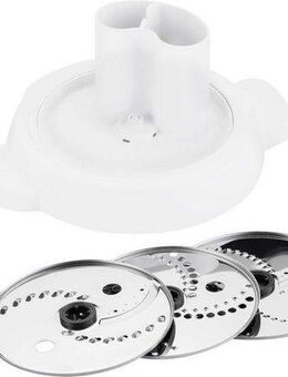 Krups Schnitzelwerk Prep und Cook Shred & Slice, Zubehör für alle Prep&Cook-Maschinen, für Krups Prep&Cook HP5031, 5 Schneidefunktionen, Metallic, XF551D