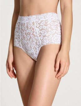 CALIDA High-Waist-Slip Natural Comfort Lace weiche, verspielte Spitze, elastisch, extrabreiter Bund, bequem