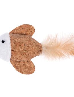 TIAKI Katzenspielzeug Kork-Fisch mit Katzenminze - 1 Stück