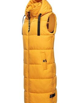 Navahoo Steppweste Schnuffelchen (1-tlg) warme Damen Outdoor-Weste lang mit Kapuze