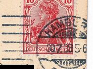 Briefmarke: Deutsches Reich, Germania 10 auf AK. - Sinsheim