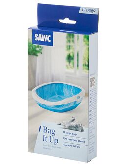 Savic Katzentoilette Oscar - Zubehör: Bag it Up Litter Tray Bags, Large, 1 x 12 Stück