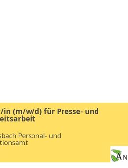 Mitarbeiter/in (m/w/d) für Presse- und Öffentlichkeitsarbeit - Ansbach
