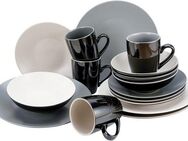 CreaTable Kombiservice Geschirr-Set Very Cool (16-tlg), 4 Personen, Steinzeug, Service, coole Farben, 16 Teile, für 4 Personen