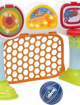 Chicco Fußballtor Multi-Sport-Aktivitätsspiel, 3in1, Made in Europe, mit Licht- und Soundeffekt