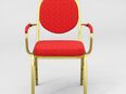 6 Bankett Stühle + Armlehne | Rot | Stapelbar Neuware in 12349