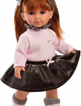 Llorens Stehpuppe Nicole, rothaarig mit Rock, 35cm, Made in Europe