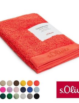 s.Oliver Gästehandtuch s.Oliver, Premium Qualität, 600 gr/m², auch als Sets erhältlich, Walkfrottier (1-St), große Farbauswahl, auch als Duschtuch, Waschhandschuh, Handtuch
