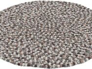 THEKO Wollteppich Felty 2.2, rund, Höhe: 22 mm, Filzkugel-Teppich, reine Wolle, handgefertigt