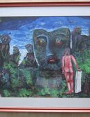 5 Ölgemälde von UHU Walter Greiner aus Lörrach (1936-2011) in 79539