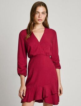 Pepe Jeans A-Linien-Kleid KENDALL mit Volants und langen Ärmeln
