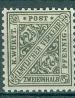 Deutsche Staaten Württemberg Nr. 237 postfrisch mit Falz - Porta Westfalica Zentrum