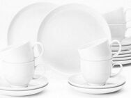 Seltmann Weiden Kaffeeservice Geschirr-Set, Service Lido (18-tlg), 6 Personen, Porzellan, harmonische Formensprache, Made in Germany, 18 Teile, für 6 Personen