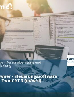 Product Owner - Steuerungssoftware Beckhoff / TwinCAT 3 (m/w/d) - Darmstadt