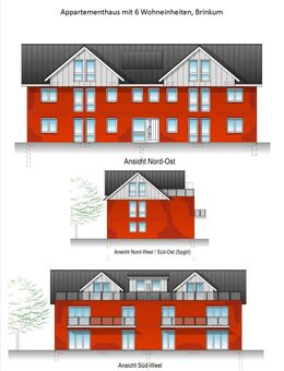 Hochwertige 2,5-Zimmer-Mietwohnungen im 6-Familienhaus, 1. OG, Leester Straße, Brinkum - Stuhr