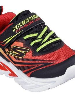 Skechers FLEX-GLOW ULTRA LIGHTS Lauflernschuh, Blink,-Klettschuh zum Schlüpfen, Neon, Größenschablone zum Download
