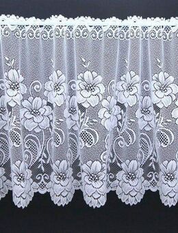 Weckbrodt Scheibengardine Montello, Stangendurchzug (1 St), halbtransparent, Jacquard, Bistro, Jacquard, strukturiert, floral, geblümt, Gardine, Store