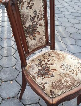 2 antike Esszimmerstühle von ca 1860 Massivholz braun Polsterstühle wie neu Rarität Antiquitäten - Braunschweig