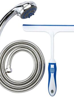 Schütte Handbrause, (Set, 3-tlg), Handbrauseset mit Abzieher und 3 Funktionen, Duschkopf mit Schlauch