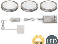 B.K.Licht Unterschrankleuchte, LED fest integriert, Warmweiß, LED Schranklicht, Küche, SET inkl. LED Modul 2W 170lm 3000K