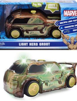 Dickie Toys Spielzeug-Auto Marvel Light Hero Groot 1:32, mit Licht und Sound