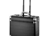 ALUMAXX Pilotenkoffer Discovery, schwarz matt, 2 Rollen, Handgepäck Koffer, Reisekoffer aus Aluminium