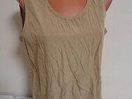 Box#41 Blusenshirt Top Tanktop ärmellos Shirt Sommer Damen beige Bluse M 40 - Mühlberg (Elbe)