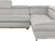 COTTA Ecksofa Chef L-Form, mit Kopfteilverstellung, edle Metallkufen, wahlweise mit Bettfunktion