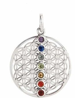 Vivance Kettenanhänger 925 Sterling Silber mit echten Steinen