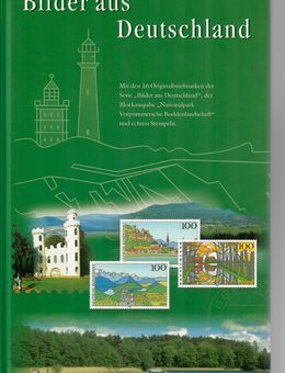 Buch: Bilder aus Deutschland, z.B. Rügen, Spreewald, Eifel, usw., mit Briefmarken, - Mönchengladbach