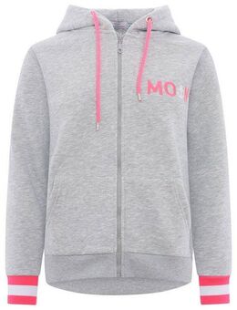 Zwillingsherz Sweatjacke "Moin ZH" mit Moin und Anker Stickerei und Kontrastbündchen